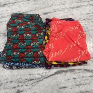 Colorful Patterned Leggings Set